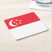 Singaporese vlag kartonnen onderzetters (Schuin)