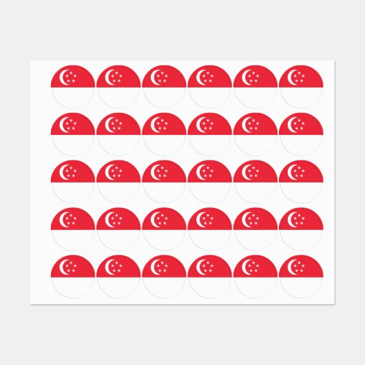 Singaporese vlag labels (Vel)