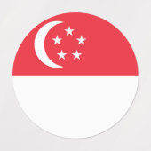 Singaporese vlag labels (Design 2)