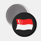 Singaporese Vlag Magneet (Voorkant / Achterkant)