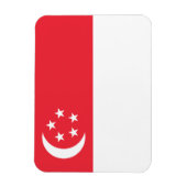 Singaporese vlag magneet (Verticaal)