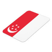 Singaporese vlag magneet (Linkerzijde)