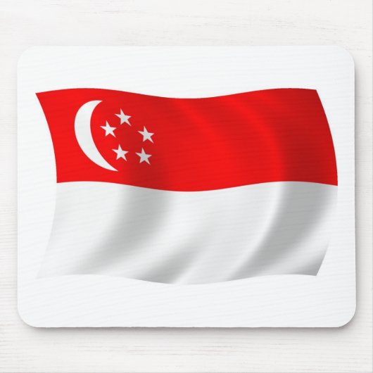 Singaporese Vlag Muismat (Voorkant)