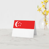 Singaporese Vlag Notitiekaart (Gele Bloem)