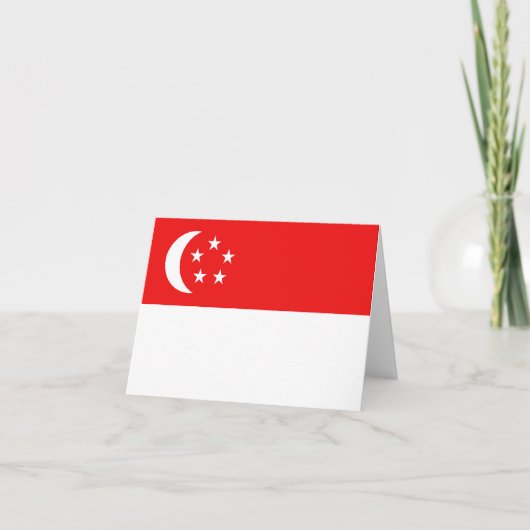 Singaporese Vlag Notitiekaart (Voorkant)