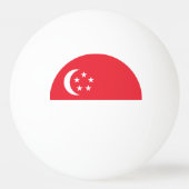 Singaporese vlag pingpongbal (Achterkant)