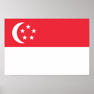Singaporese vlag poster