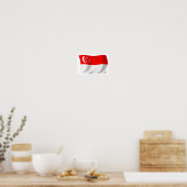 Singaporese Vlag Poster Print (Keuken)