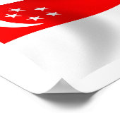 Singaporese Vlag Poster Print (Hoek)