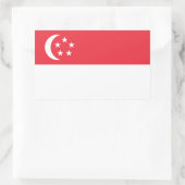 Singaporese vlag rechthoekige sticker (Tas)