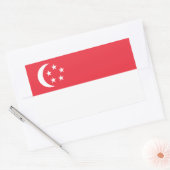 Singaporese vlag rechthoekige sticker (Envelop)