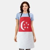 Singaporese vlag schort (Gedragen)