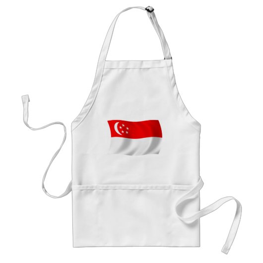 Singaporese Vlag Schort (Voorkant)