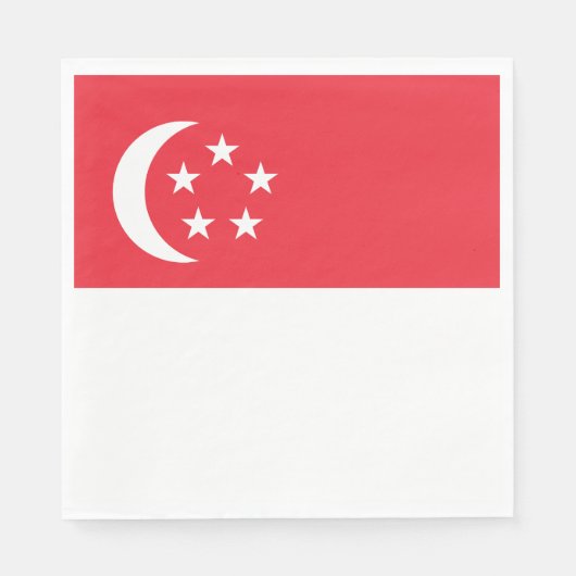 Singaporese vlag servet (Voorkant)