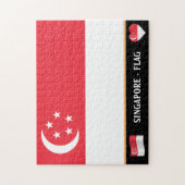 Singaporese vlag & Singapore land / Singapore Legpuzzel (Verticaal)