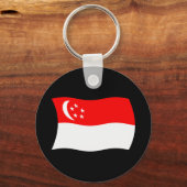 Singaporese Vlag Sleutelhanger (Voorkant)