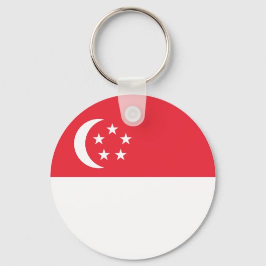 Singaporese vlag sleutelhanger (Voorkant)