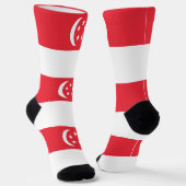 Singaporese vlag sokken (Gebogen)