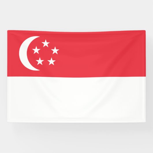 Singaporese vlag spandoek (Horizontaal)