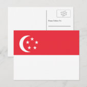 Singaporese vlag, vlag van Singapore Briefkaart (Voorkant / Achterkant)