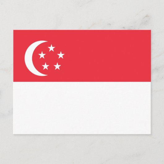 Singaporese vlag, vlag van Singapore Briefkaart (Voorkant)