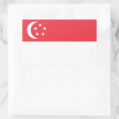 Singaporese vlag, vlag van Singapore Rechthoekige Sticker (Tas)
