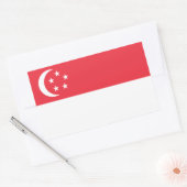 Singaporese vlag, vlag van Singapore Rechthoekige Sticker (Envelop)