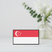 Singaporese vlag, vlag van Singapore Visitekaartje (Staand voorkant)