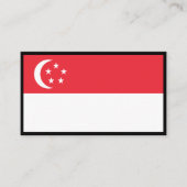 Singaporese vlag, vlag van Singapore Visitekaartje (Voorkant)