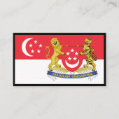 Singaporese Vlag & Wapen, Vlag van Singapore Visitekaartje (Voorkant)