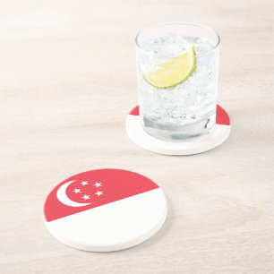 Singaporese vlag zandsteen onderzetter