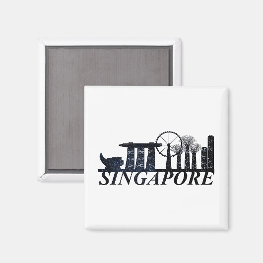 Singapur Magneet (Voorkant / Achterkant)