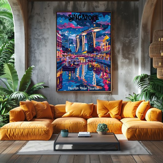 Singapur: Passion Made Possible Arte Contemporáneo Perfect Poster