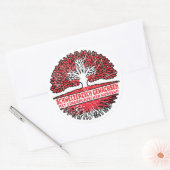 Singapur Singapurisch Schweizer Schweiz Baum Ronde Sticker (Envelop)
