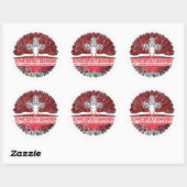 Singapur Singapurisch Schweizer Schweiz Baum Ronde Sticker (Vel)