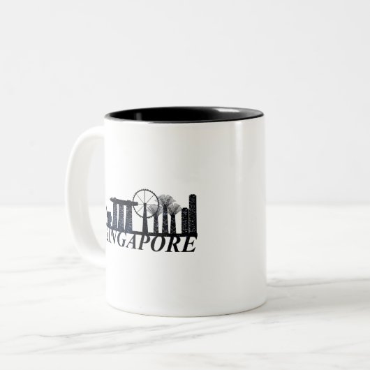 Singapur Tweekleurige Koffiemok (Voorkant links)