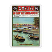 Singapur Vintage Reise Magneet (Verticaal)