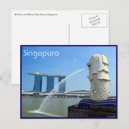 singapura casino merlion briefkaart (Voorkant / Achterkant)