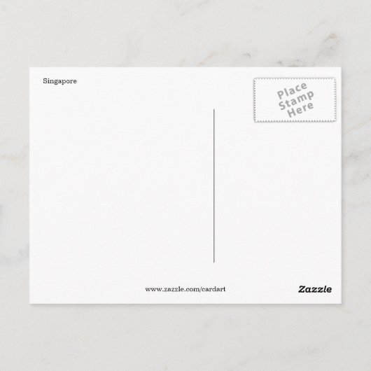 singapura - lampen briefkaart (Achterkant)