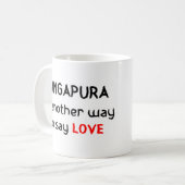singapura love coffeesmok koffiemok (Voorkant links)