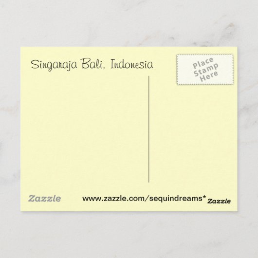 Singaraja Bali Indonesië Briefkaart (Achterkant)