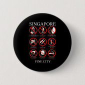 Singare Fine City Funny Rules Ronde Button 5,7 Cm (Voorkant)