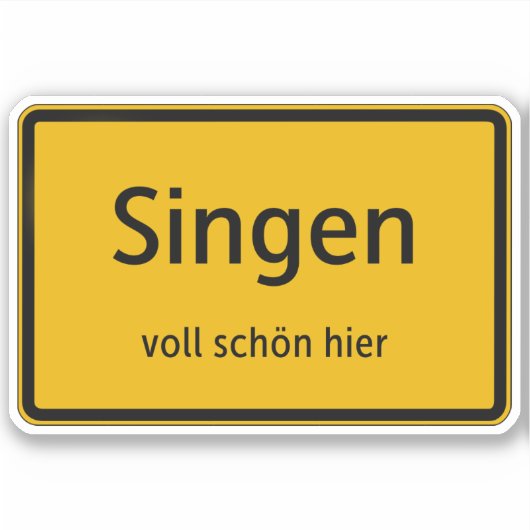 Singen Aufkleber Sticker Autoaufkleber (Voorkant)