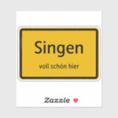 Singen Aufkleber Sticker Autoaufkleber (Vel)