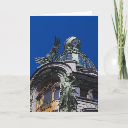 Singer Building, details Feestdagen Kaart (Voorkant)