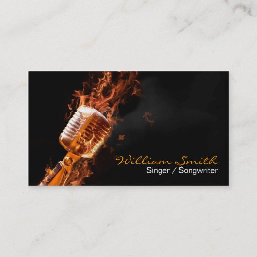 Singer Business card Visitekaartje (Voorkant)