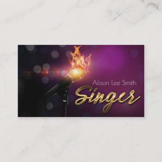 Singer Business card Visitekaartje (Voorkant)