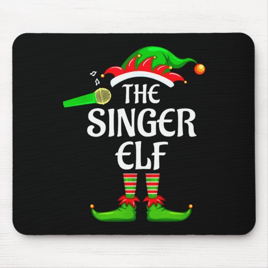 Singer Elf Matching Family Group Christmas Party P Muismat (Voorkant)