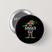 Singer Elf Matching Family Group Christmas Party P Ronde Button 5,7 Cm (Voorkant /achterkant)