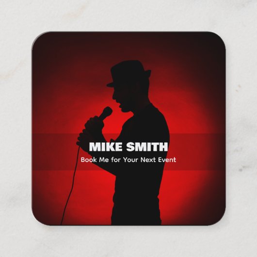 Singer Event Vierkante Visitekaartje (Voorkant)